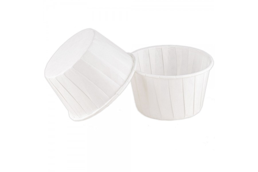 Форма бумажная Маффин с твердым ободком, d50х40мм Белый