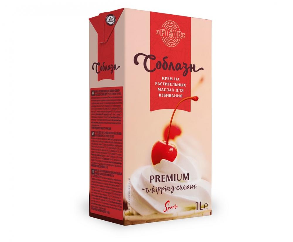 Сливки растительные Соблазн 27% 1л