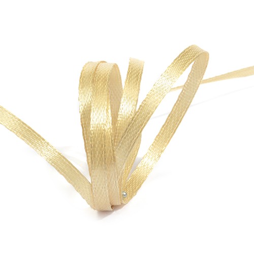 Лента атласная для упаковки Бежевая 3мм, 100м